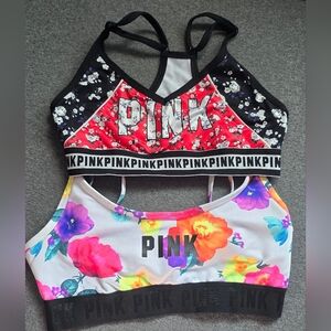 Pink sports bras